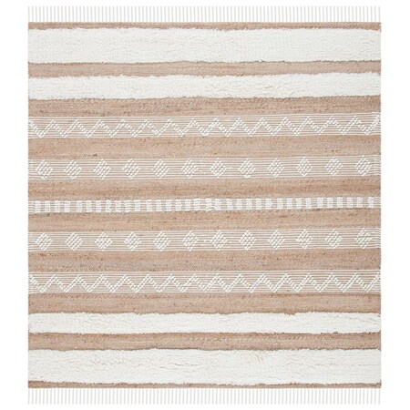 Safavieh 6 x 6 ft. Natura Hand Woven Square Area Rug Natural & Ivory NAT123A-6SQ